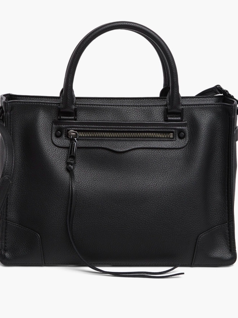 Rebecca Minkoff Black Pebbled Leather Satchel
